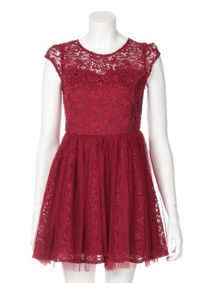 レースフレアーワンピース