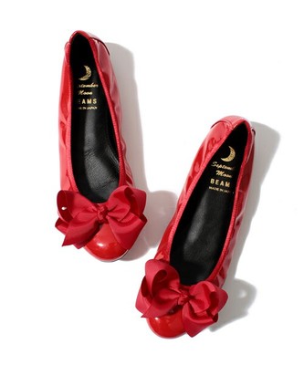 【予約限定】emma×SEPTEMBER MOON×Ray BEAMS / エナメル リボン バレエシューズ