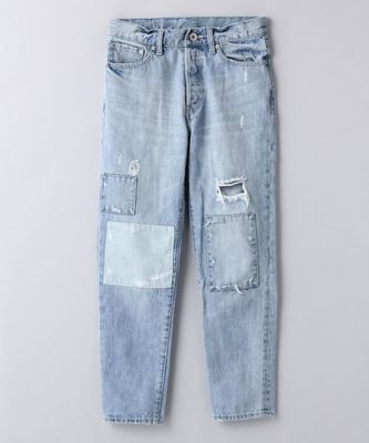 パッチワークダメージデニム