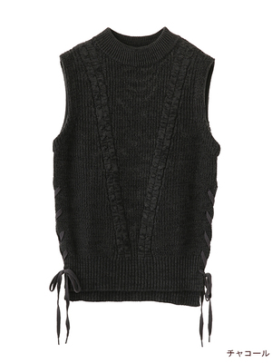 ケーブル×レースアップベスト