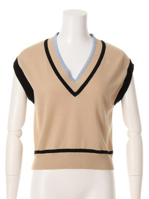 ラインニットベスト