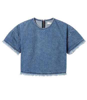 PEGGY LANA デニムフリンジBL