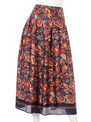 フラワープリントロングスカート