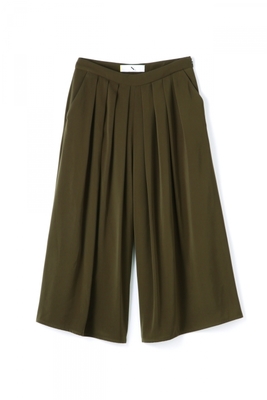 フロントプリーツガウチョパンツ