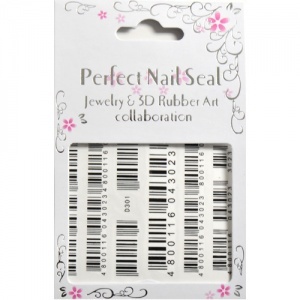 【3Dネイルシール】バーコード D301