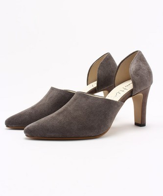 スエードセパレートパンプス
