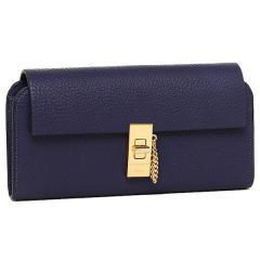 【あす着】クロエ 財布 CHLOE 3P0781 944 BD5 DREW LONG WALLET W FLAP 長財布 STORM BLUE