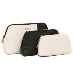 【あす着】フルラ コスメポーチ FURLA 768156 EJ66 PAM OP3 ISABELLE COSMETIC CASE SET ポーチ ONYX/PETALO