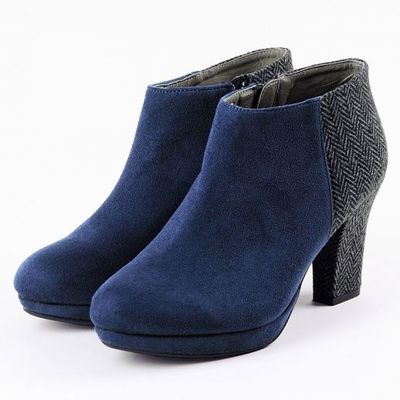 バイカラーショートブーツ