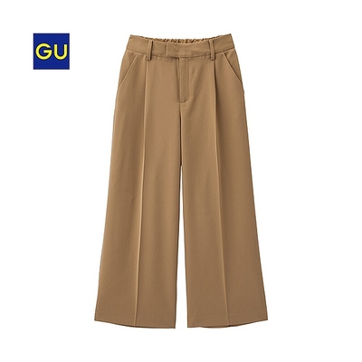 (GU)イージーワイドクロップドパンツ