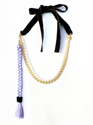 velvet tassel necklace