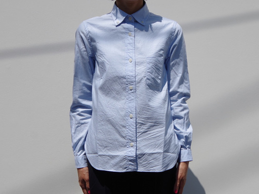 ボタンシャツボタンダウンロングスリーブ（ブルー）