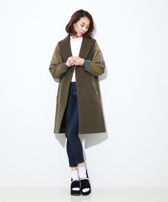 G.V.G.V. MA-1 SLEEVE COAT KHK/CML