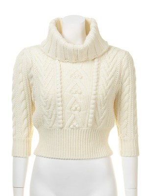 コンパクトケーブルニットプルオーバー