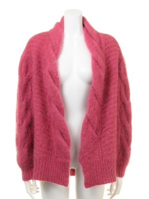 アンゴラモヘアケーブルカーディガン