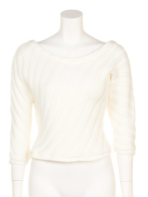 ガーター編みドルマンニット