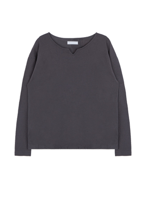 スリットネックシンプルトップ 