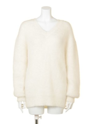 FRAY I.D (フレイアイディー)  アンゴラVネックプルオーバー