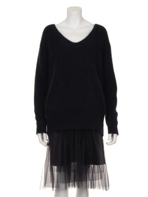 FRAY I.D (フレイアイディー)  アンゴラコンビプリーツワンピース