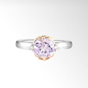 AMETHYST ROCK STAR PINKIE RING
