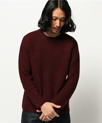 ウールメッシュ クルーネックニット