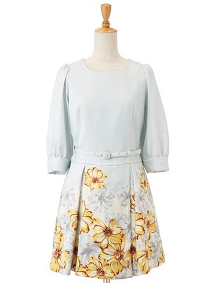 Oオイルペイントフラワーワンピ/Supreme.La.La.