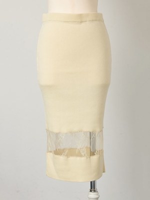 【Rosary moon】レーシィニットスカート