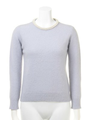 パール付きニットプルオーバー