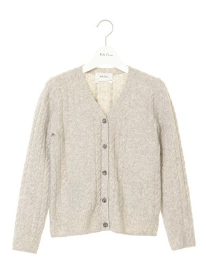 ケーブルニットカーディガン