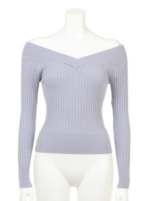 オフショルニットトップス