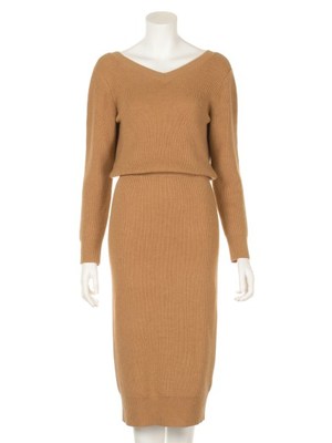 バックカシュクールワンピース/Lily Brown