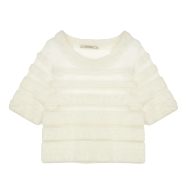 【AULA　AILA 15'F/W】ANGORA BORDER KNIT 