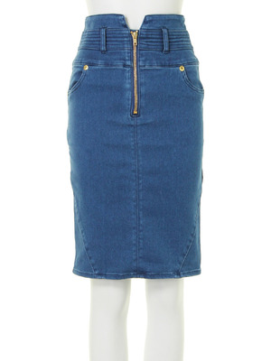 CASUAL】ZIP切替タイトスカート