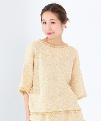 ツィードジャカードプルオーバー