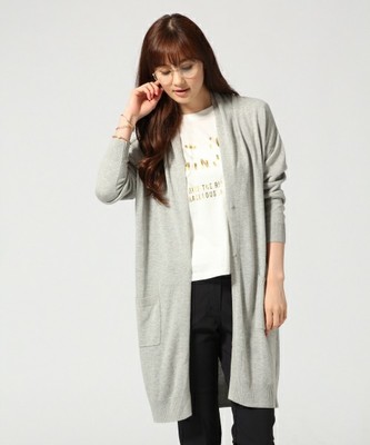 12ゲージコットンレーヨンロングカーディガン長袖