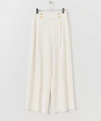 FRONT釦タックワイドパンツ