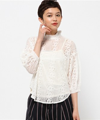 ハイネックレースBL