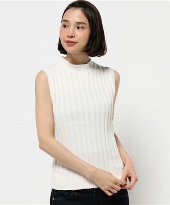 ハイネックRIBノースリニット