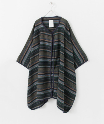 CFO ボーダージャガードポンチョ