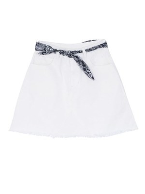 バンダナ付きハイウエストデニムSK