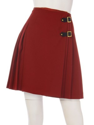 チェックプリーツミニスカート