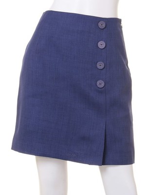 〈Be Ladiance〉フェイクボタン裾タックタイトスカート