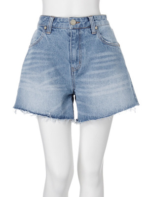 カットオフルーズデニムショートパンツ