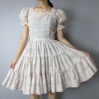 70'sヴィンテージ【Specially Hand Made 】サーキュラーワンピース [sddlh073113]