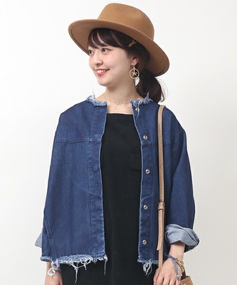 デニムフリンジジャケット