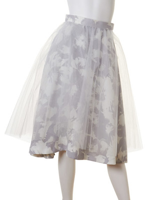 ビッグフラワーチュールスカート
