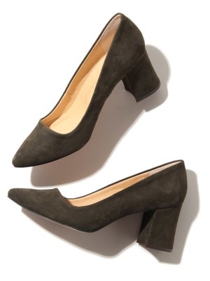 スウェードパンプス