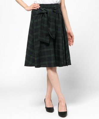 レーヨンビエラモノトーン腰巻スカート