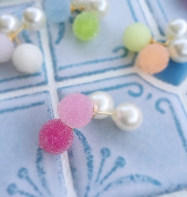 シュガーパールのピアス strawberry