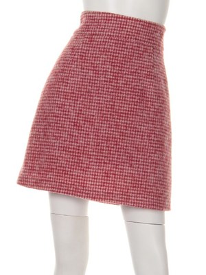 ツイードチェックミニスカート